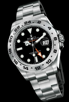 Fake ROLEX EXPLORER II GMT BLACK FACE 42 MM / SWISS QUALITY